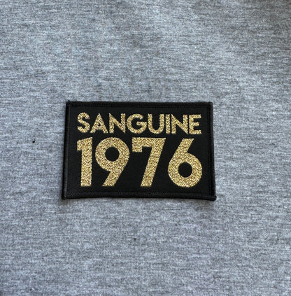 Custom made Sanguine 1976 T-shirt with Black & Gold patch to chest