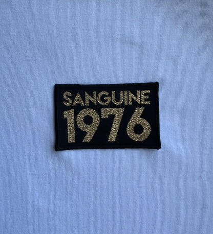 Custom made Sanguine 1976 T-shirt with Black & Gold patch to chest