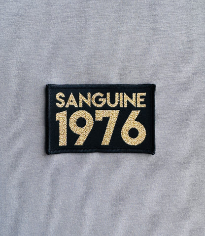 Custom made Sanguine 1976 T-shirt with Black & Gold patch to chest