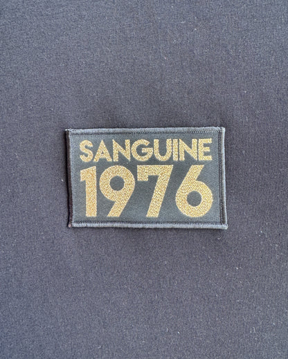 Custom made Sanguine 1976 T-shirt with Black & Gold patch to chest